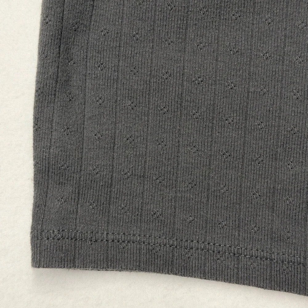 Gap Teen Soft Black Pointelle Ribbed Cami Tank Top Girls 18-20